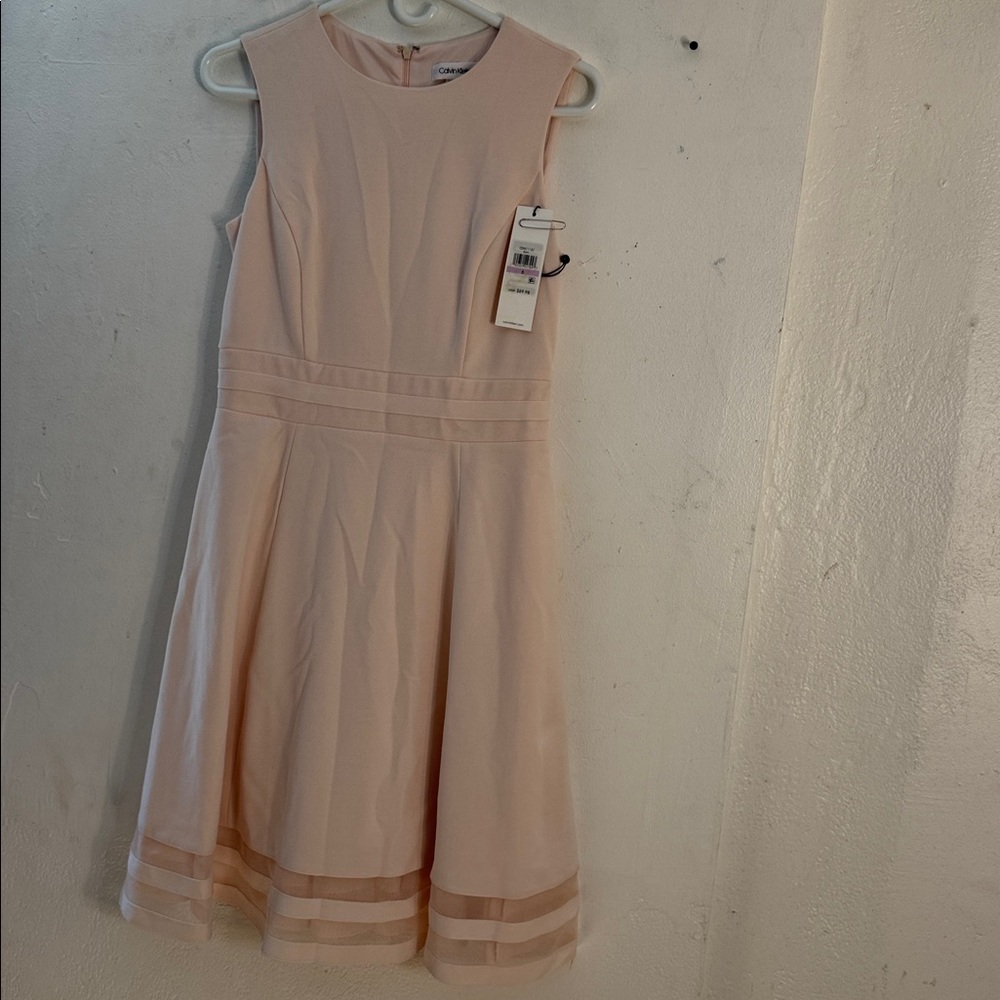 Calvin Klein Pink sleeveless dress size 6  with the tag